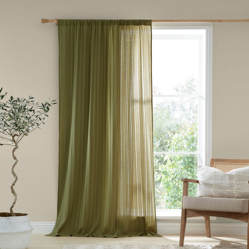 Pineapple Elephant Zofia Voile - Olive - 140x183cm