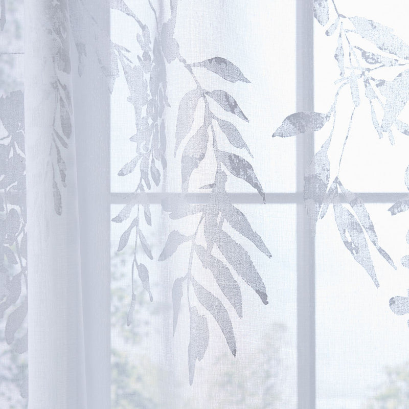Catherine Lansfield Wisteria Voile - White - 140x183cm