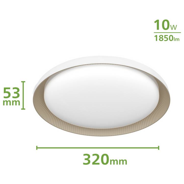 Philips Pebblo Scene LED ceiling light 32cm, imported from the UK