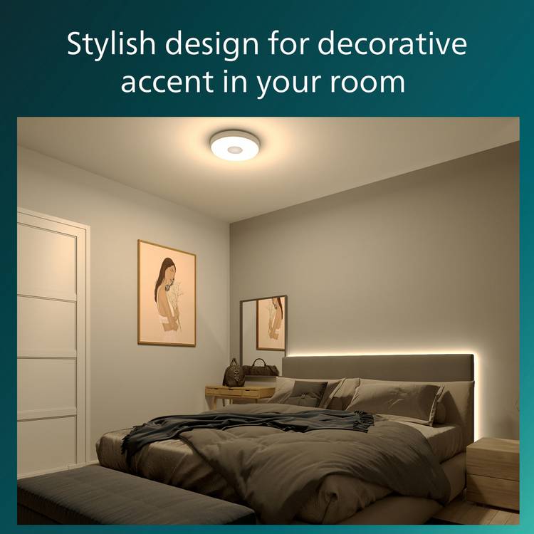 Philips Coiner LED ceiling light white, UK version