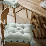 Habitat green scallop seat cushions 40x40cm, UK version