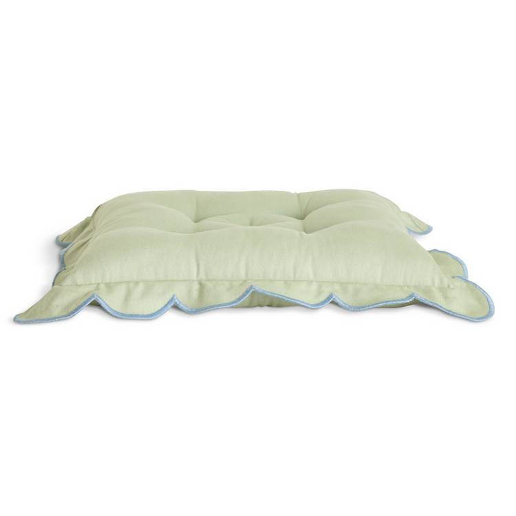Habitat green scallop seat cushions 40x40cm, UK version