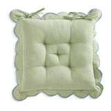 Habitat green scallop seat cushions 40x40cm, UK version