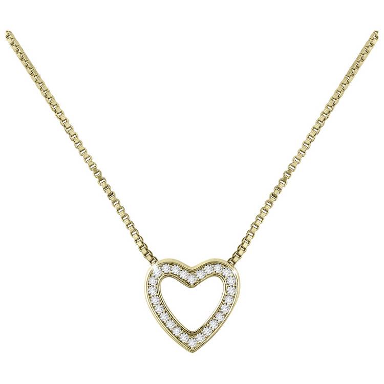 Radley 18ct gold plated heart necklace and trinket tray set, UK version