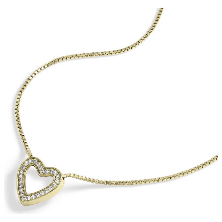 Radley 18ct gold plated heart necklace and trinket tray set, UK version