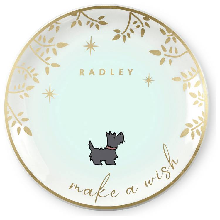 Radley 18ct gold plated heart necklace and trinket tray set, UK version