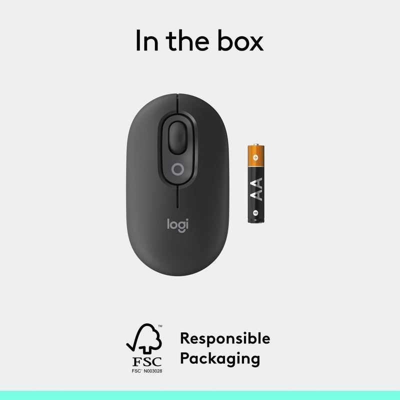 Logitech POP Wireless Mouse Graphite (British brand)