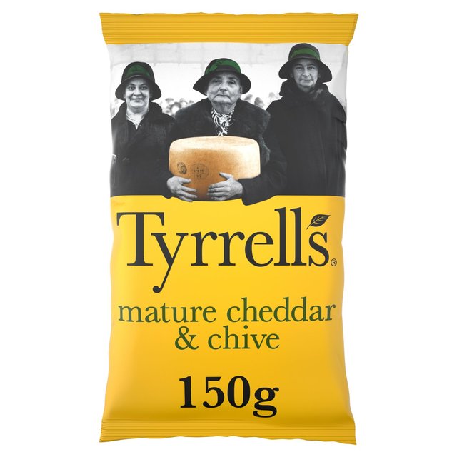 Tyrrells Mature Cheddar & Chive Sharing Crisps   150g