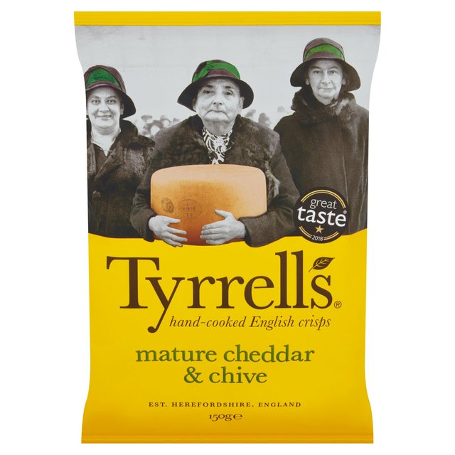 Tyrrells Mature Cheddar & Chive Sharing Crisps   150g GOODS M&S   