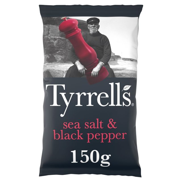 Tyrrells Sea Salt & Black Pepper Sharing Crisps   150g