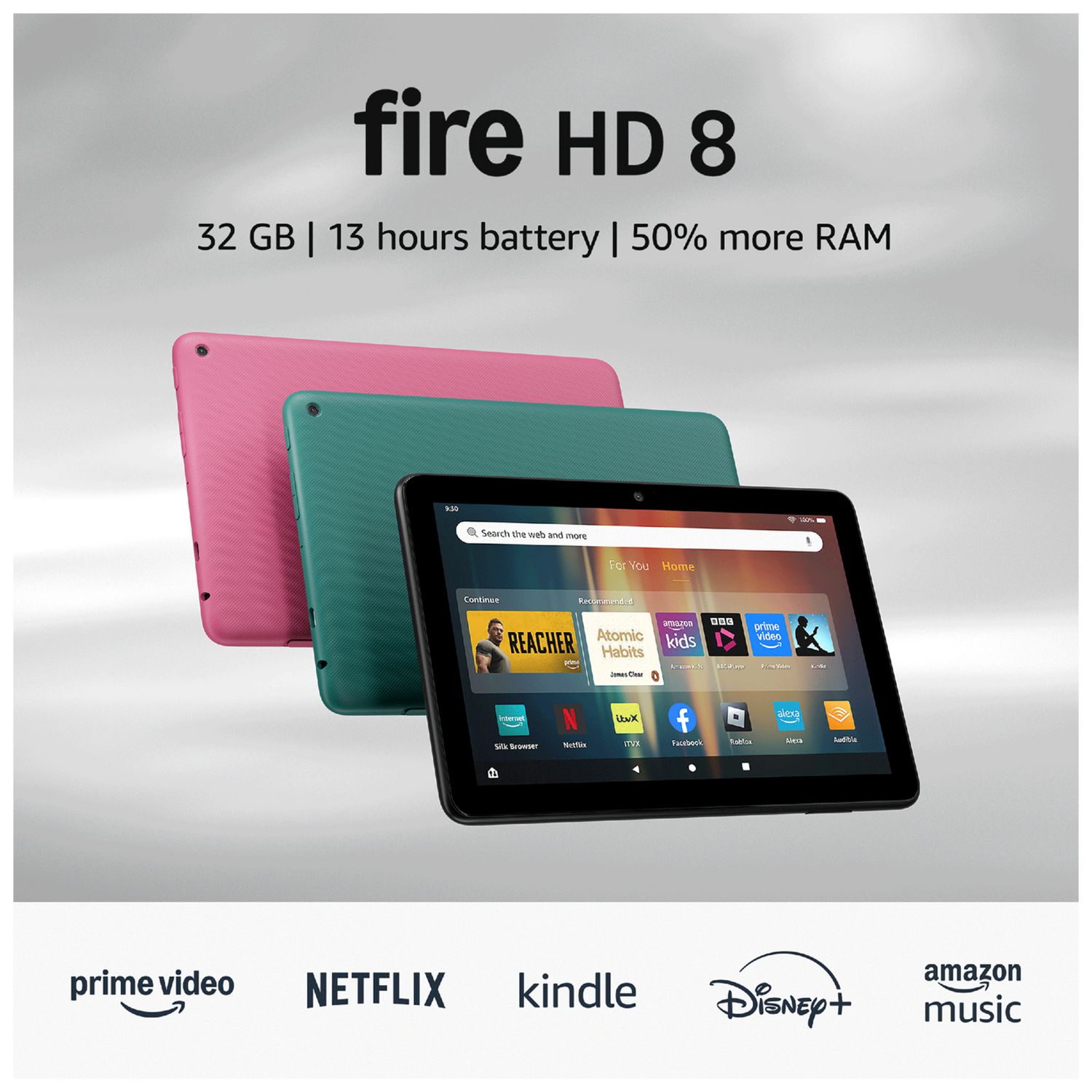 Amazon Fire HD 8 32GB 8-inch tablet, imported from the UK