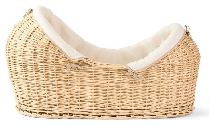 Clair de Lune Organic Cream Noah Pod Moses Basket With Stand GOODS Argos