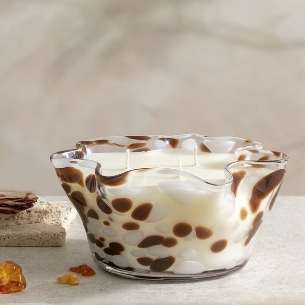 Habitat multiwick candle white suede amber, UK version