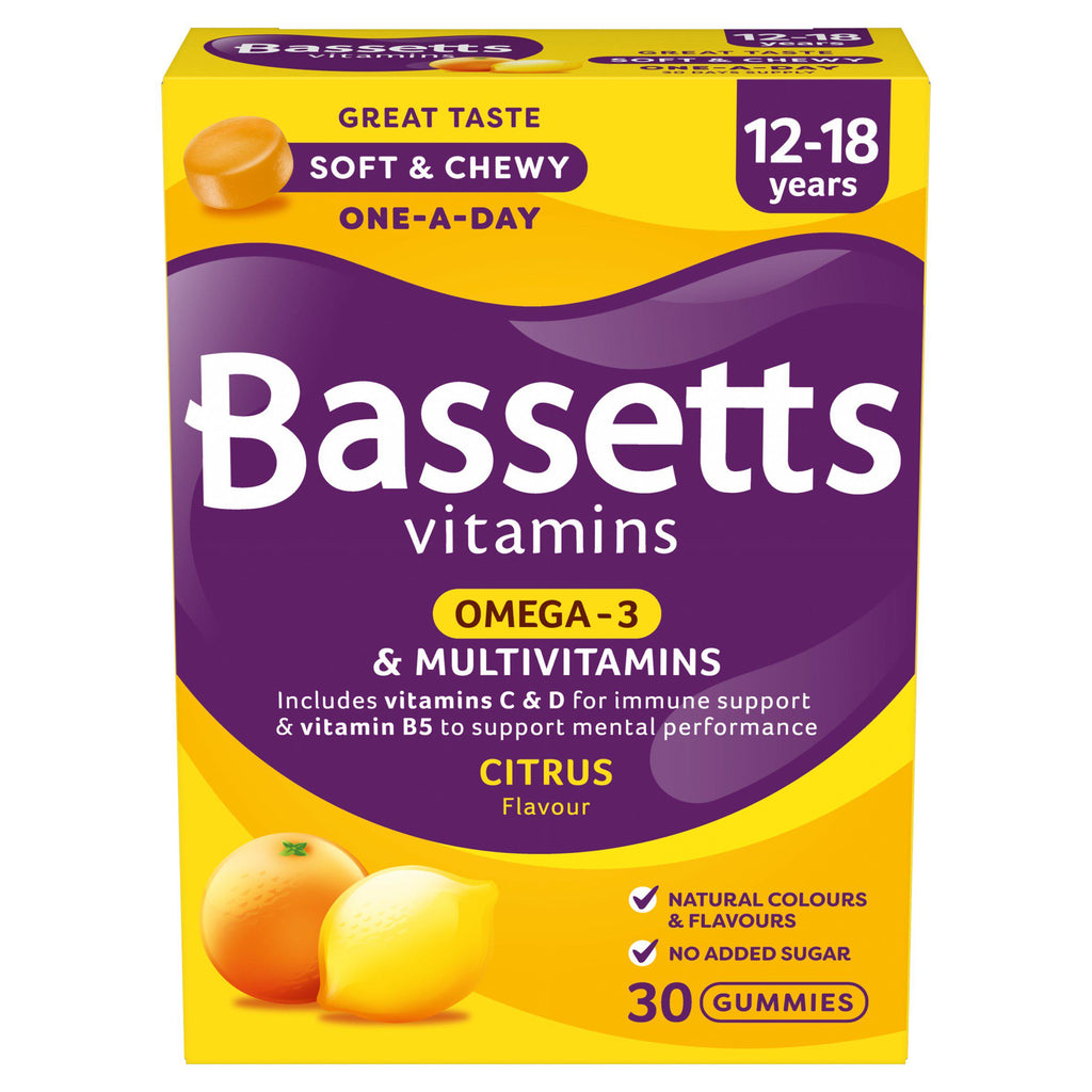 Bassetts Vitamins Omega-3 & Multivits 12-18 Soft & Chewies x30