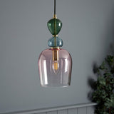 BHS Arezzo glass pendant light blush pink, UK version