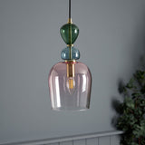 BHS Arezzo glass pendant light blush pink, UK version
