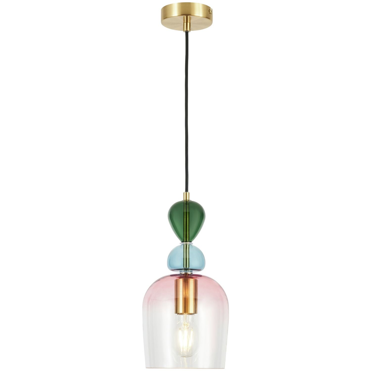 BHS Arezzo glass pendant light blush pink, UK version