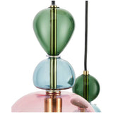 BHS Arezzo blush pink three-light pendant light - British product