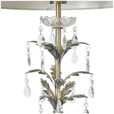 BHS brass leaf floor lamp with fabric shade - British product