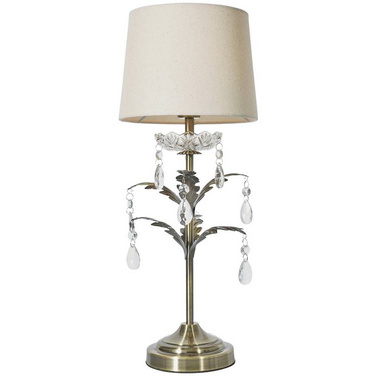 BHS Josefine leaf metal table lamp brass - British product