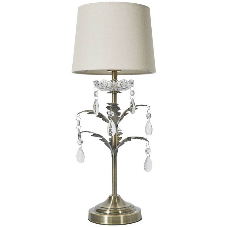 BHS Josefine leaf metal table lamp brass - British product