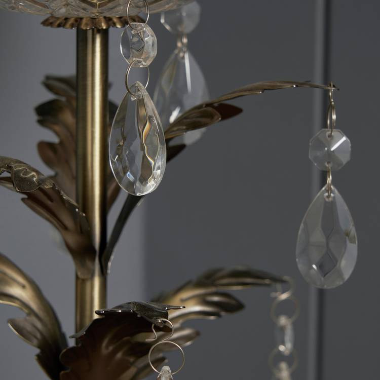 BHS Josefine leaf metal table lamp brass - British product