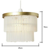 BHS Orta glass pendant light brass finish 25cm - British product
