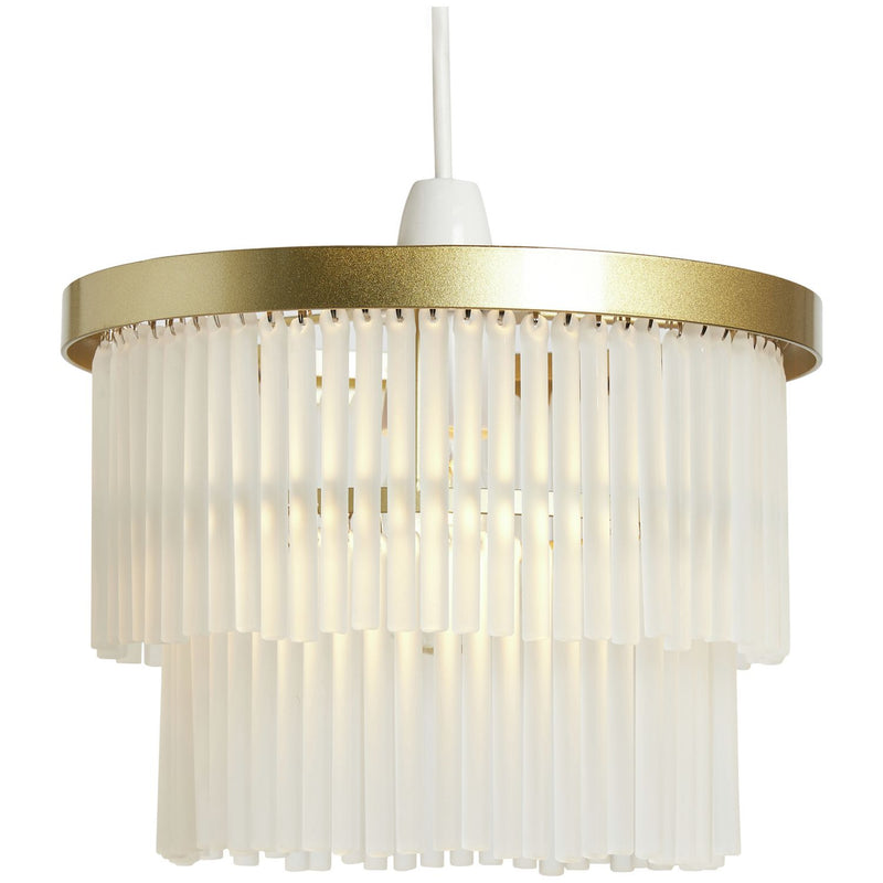 BHS Orta glass pendant light brass finish 25cm - British product