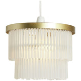 BHS Orta glass pendant light brass finish 25cm - British product