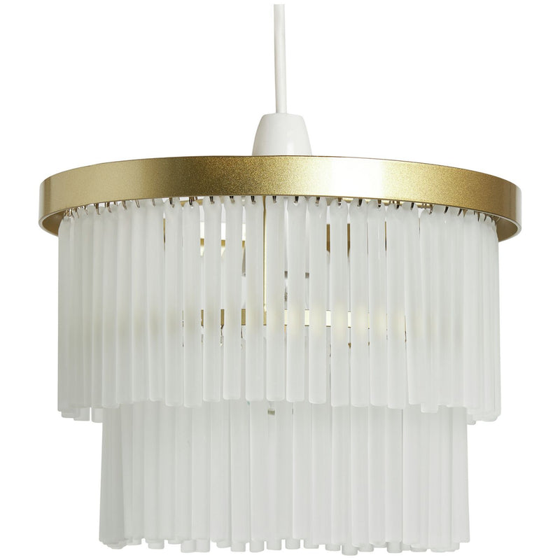 BHS Orta glass pendant light brass finish 25cm - British product