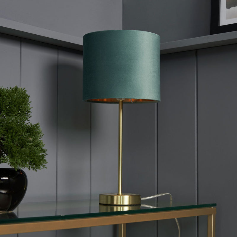 BHS Vera Metal Table Lamp - Teal