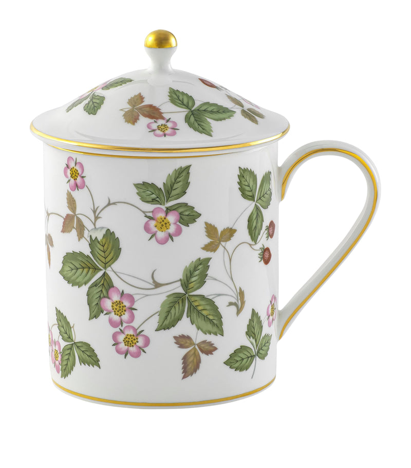 Wedgwood Wild Strawberry mug and cover set (British brand)
