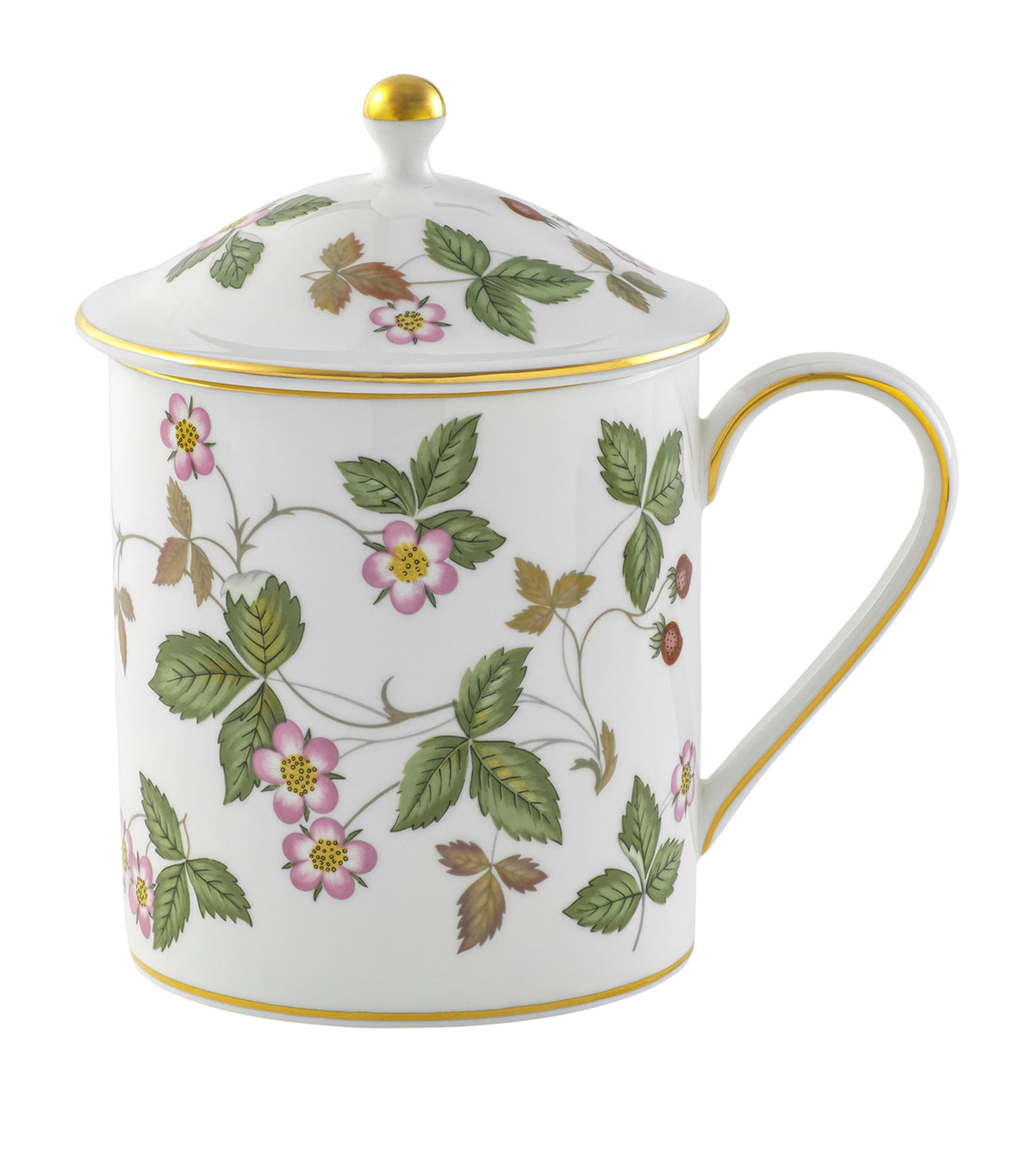 Wedgwood Wild Strawberry mug and cover set (British brand)