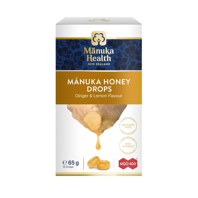 MGO 400+ Manuka Honey Drops with Ginger & Lemon   65g GOODS M&S   