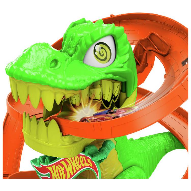 Hot Wheels City T-Rex Blaze Battle Playset fire truck - British product