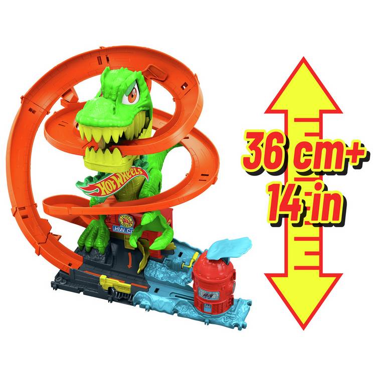 Hot Wheels City T-Rex Blaze Battle Playset fire truck - British product