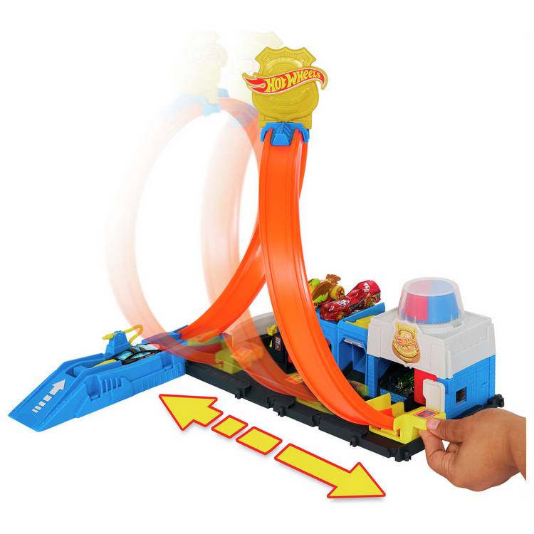 Hot Wheels Super Police Station toy car track set 25.4 cm - British product