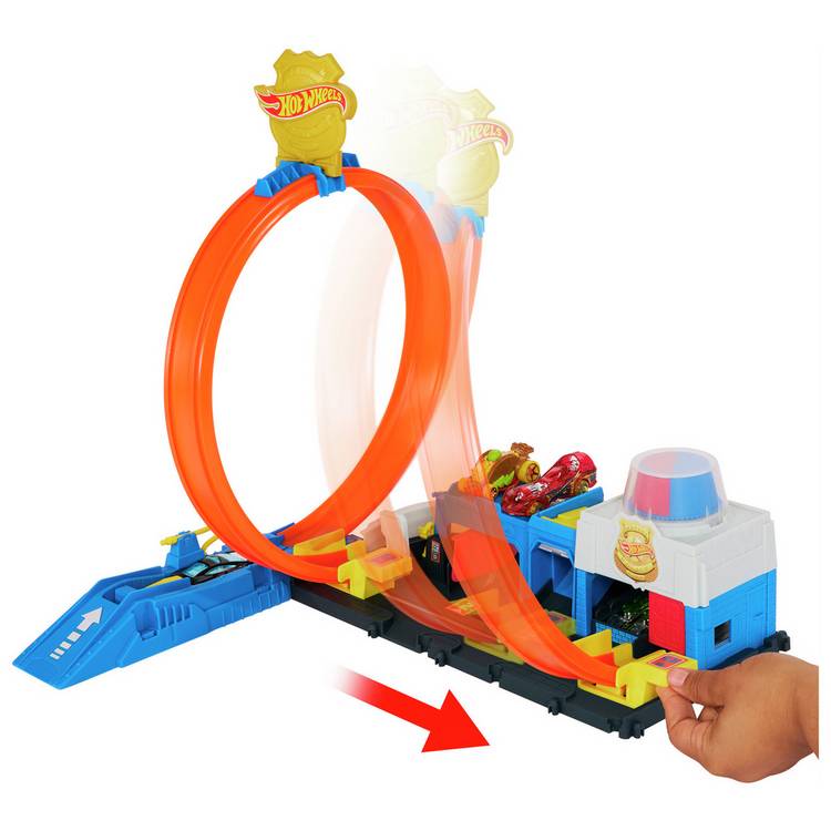 Hot Wheels Super Police Station toy car track set 25.4 cm - British product