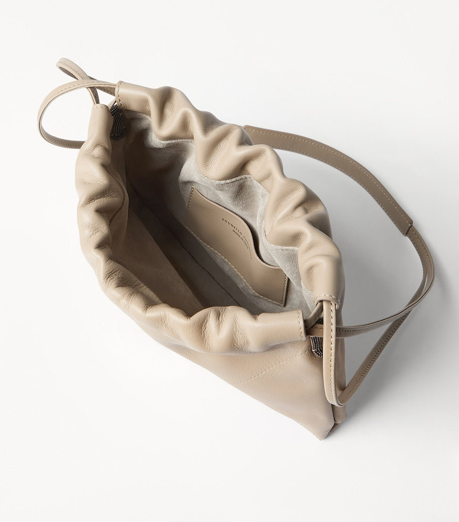 Brunello Cucinelli leather cross-body bag, UK version