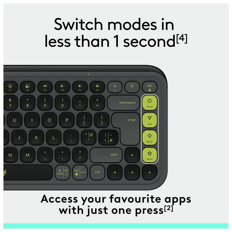 Logitech POP Icon Keys wireless keyboard Graphite, UK version