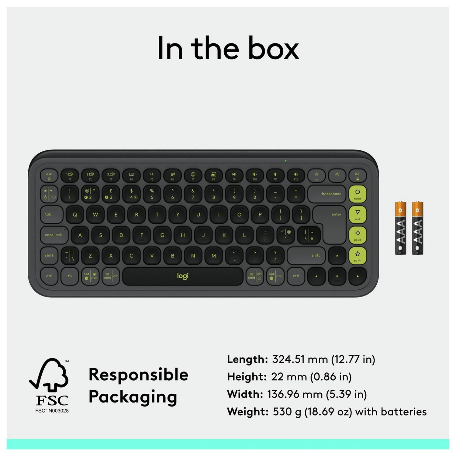 Logitech POP Icon Keys wireless keyboard Graphite, UK version