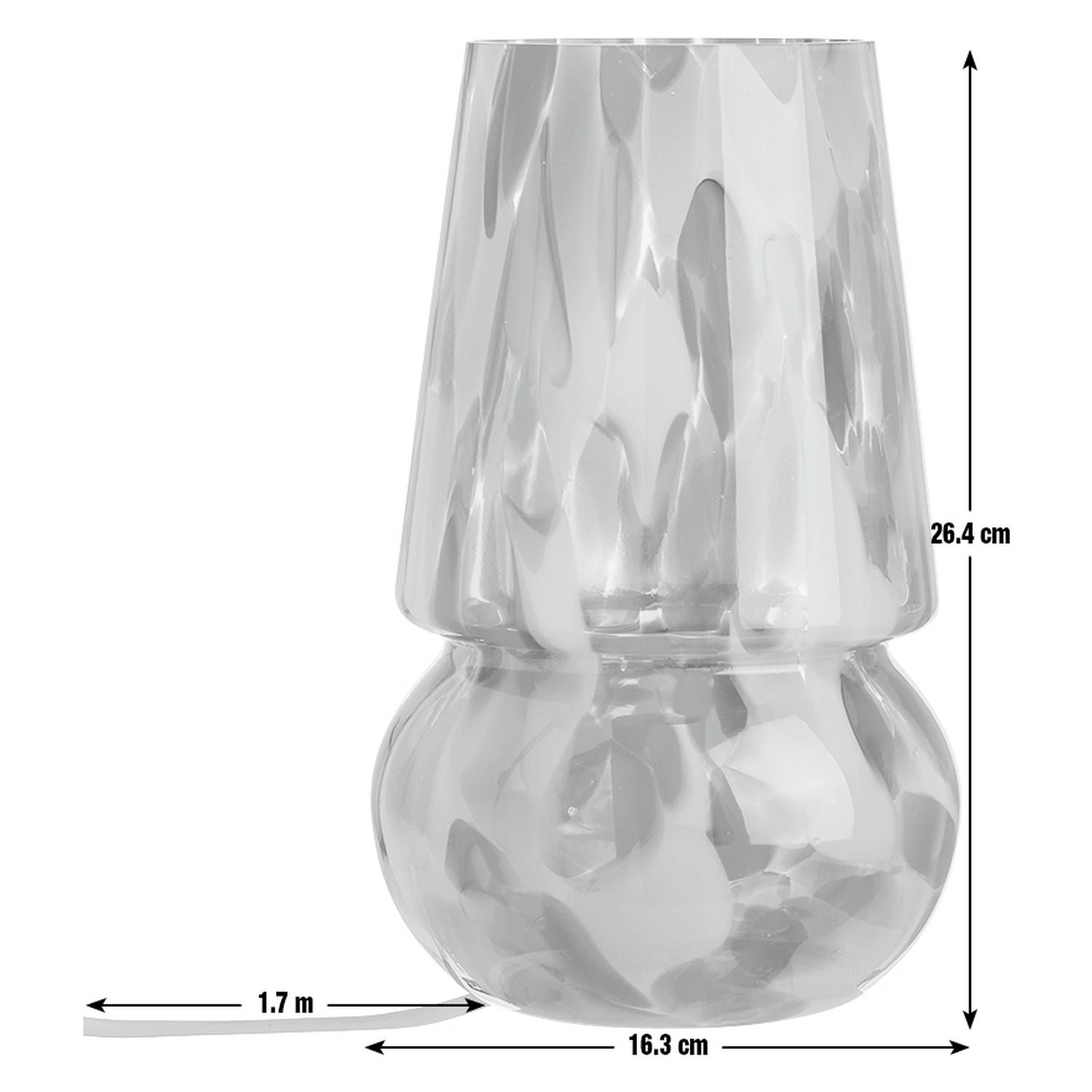 Habitat confetti glass table lamp in pastel colours (British brand)