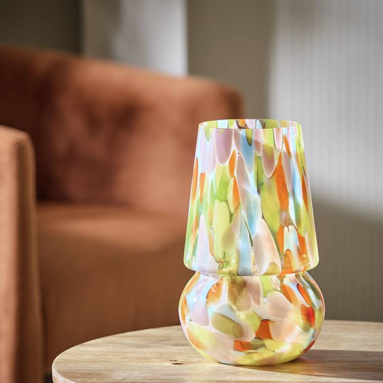 Habitat confetti glass table lamp in pastel colours (British brand)