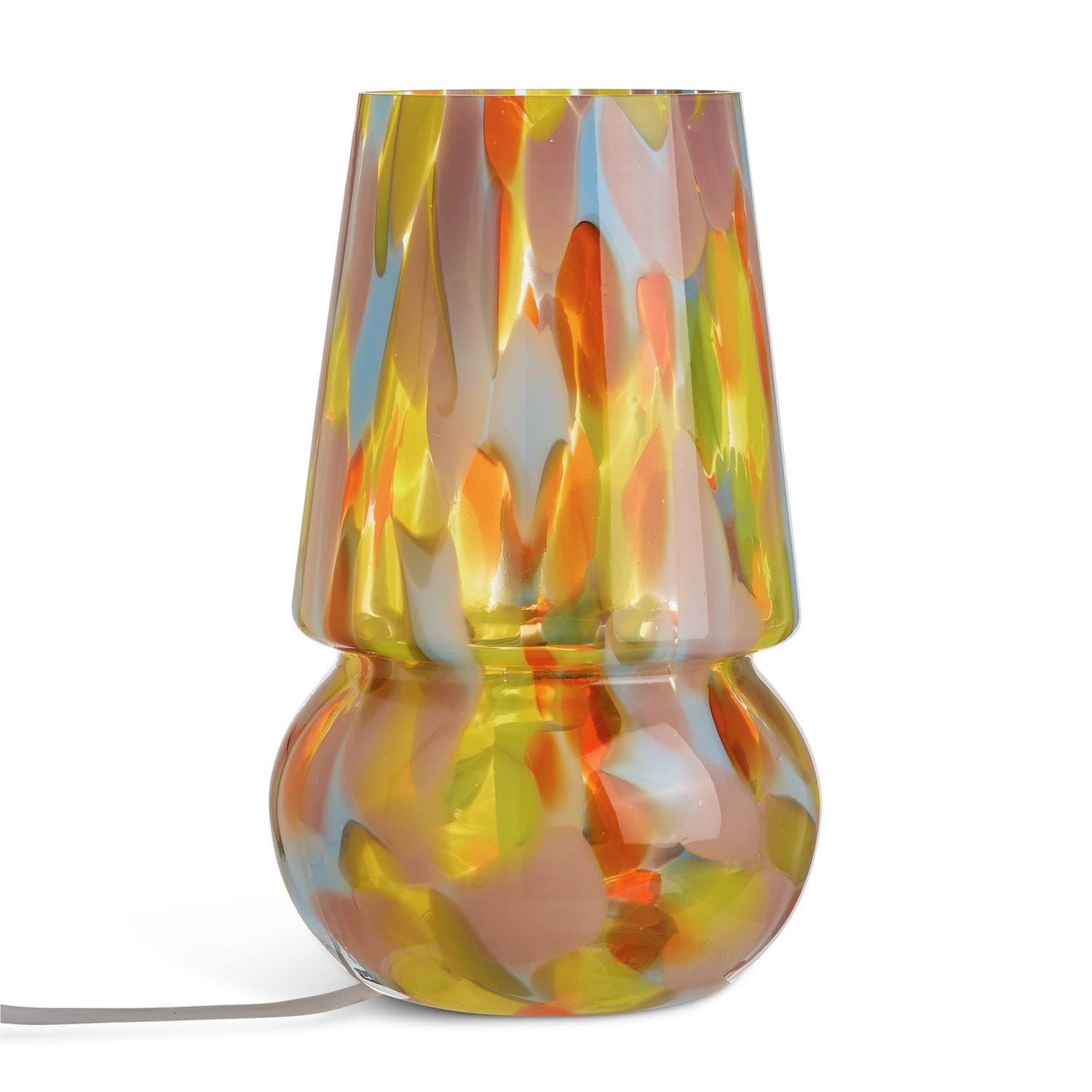 Habitat confetti glass table lamp in pastel colours (British brand)