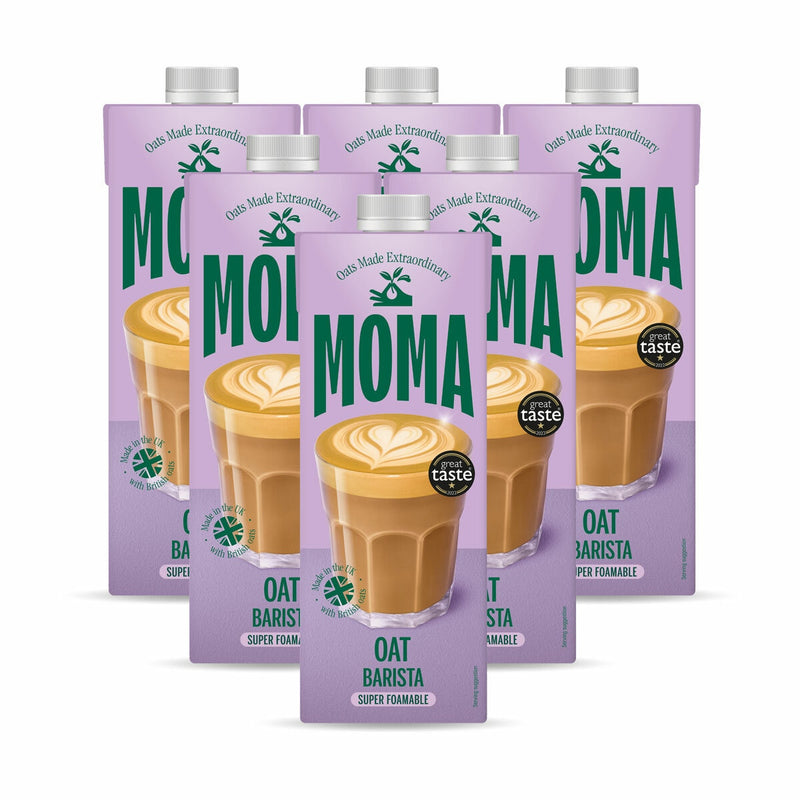 Moma barista edition unsweetened oat drink 6 x 1L, imported from the UK