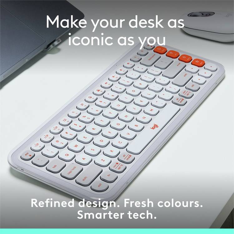 Logitech POP Icon Keys wireless keyboard off white, imported from the UK