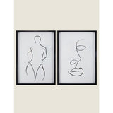 George Home Face & Body Framed Wall Art - Set of 2 General Household ASDA   