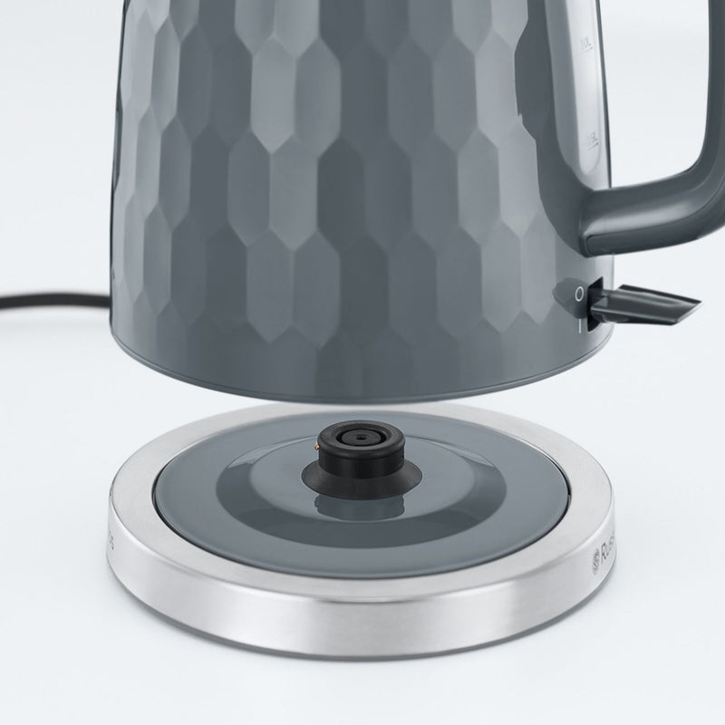 Russell Hobbs plastic kettle 1.7L honeycomb grey - British product
