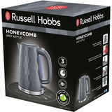 Russell Hobbs plastic kettle 1.7L honeycomb grey - British product