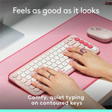 Logitech POP Icon Keys wireless keyboard Rose (British brand)